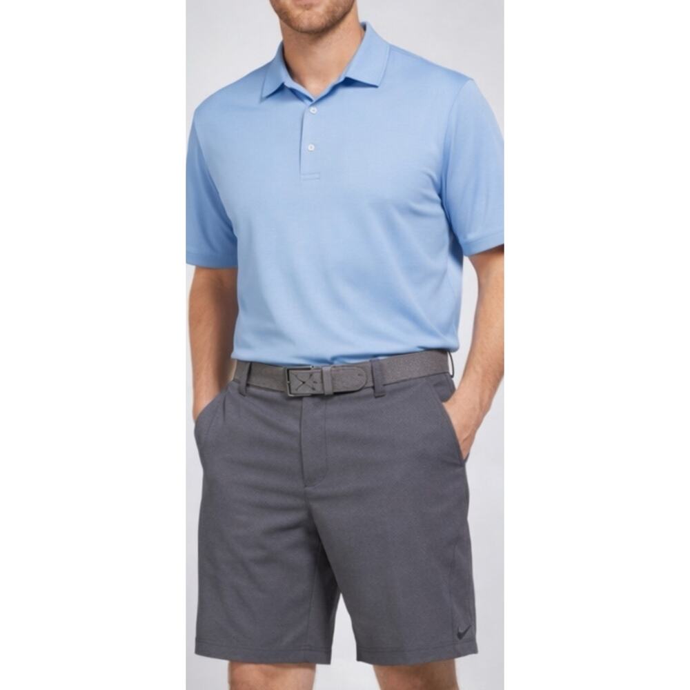 Nike Golf Shorts Dri Fit Gray Flat Front Mens 38 Performance Casual Golf
